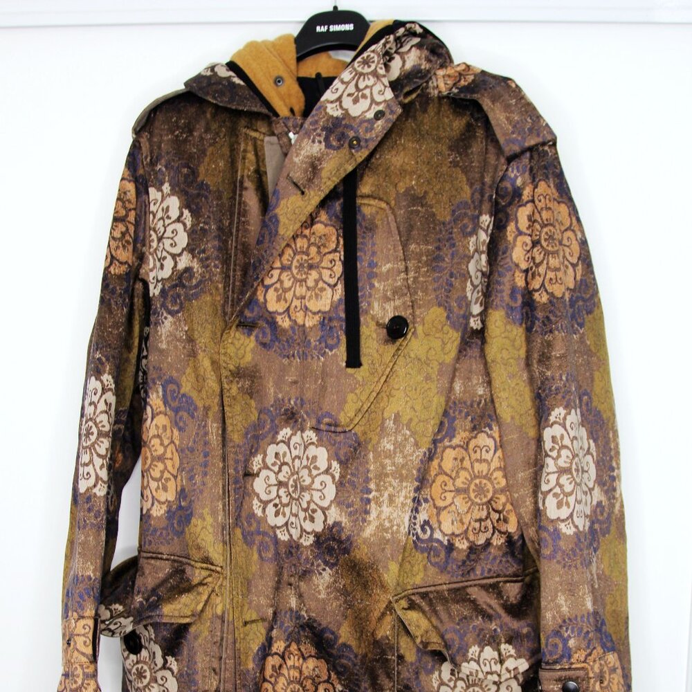 AW13 DRIES VAN NOTEN PRINTED COAT L